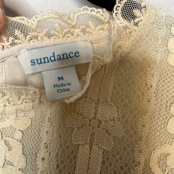 Sundance Esme Cream Scalloped Lace Blouse Size M - Picture 5 of 6